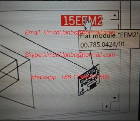 Cina 00.785.0424 EEM2 board SM102 CD100 SM74 SM52 flat modlue eem2 MV.052.158 fornitore