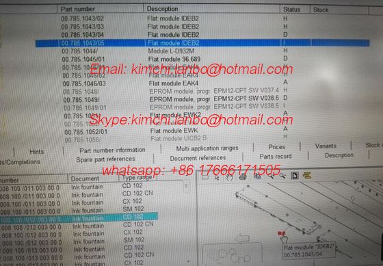 Cina 00.785.1043 Flat module IDEB2 board 00.779.2238 SM102 CD102 CX102 machine IDEB2 card original parts fornitore