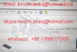 Cina C7.170.0451/01 SM102 CD102 SM74 machine Heating Element HR04-25/18-400V 2KW fornitore