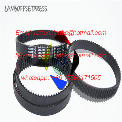 Cina Gates 210HTD3M-9MM Roller drive belts V tip type offset printing machine belt fornitore